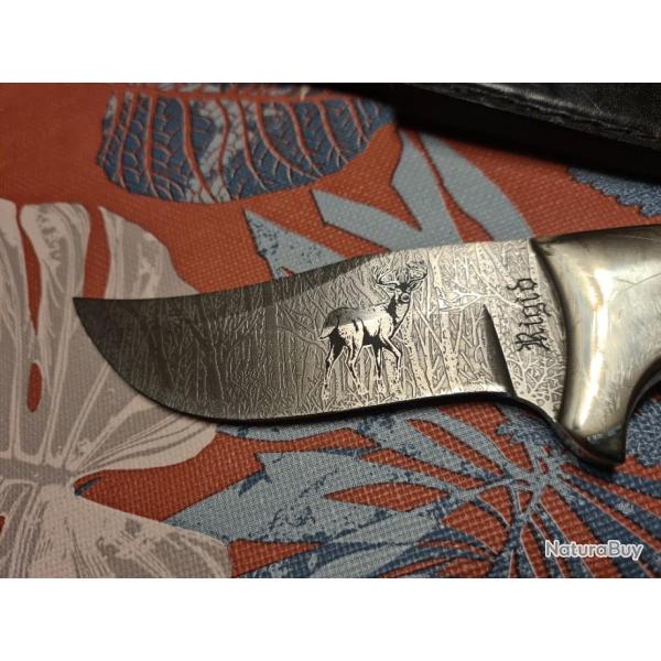 Ancien et trs beau couteau de chasse RIGID