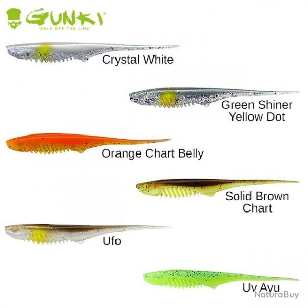 DESTOCKAGE ! Leurre Souple Gunki Mosquito 130 Green Shiner Yellow Dot