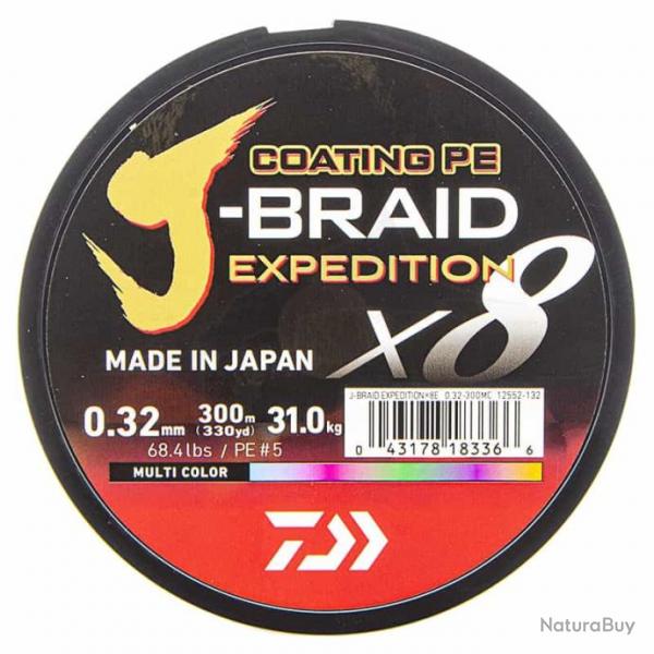Daiwa Tresse J-Braid Exp X8 Multicolore 300m 68,4lb