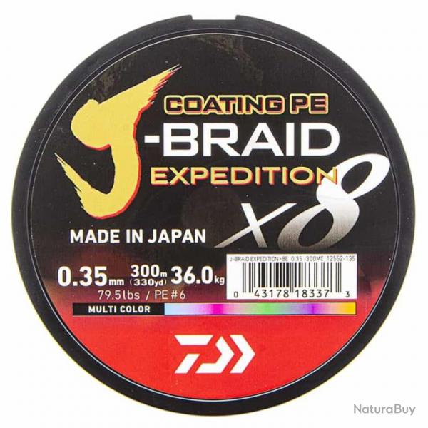 Daiwa Tresse J-Braid Exp X8 Multicolore 300m 79,5lb