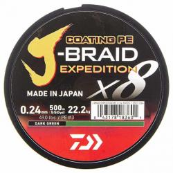 Daiwa Tresse J-Braid Exp X8 Vert 49lb 500m