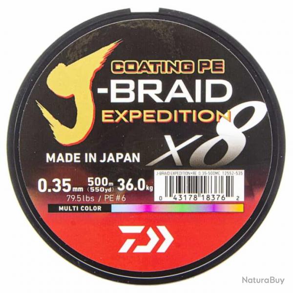 Daiwa Tresse J-Braid Exp X8 Multicolore 500m 79,5lb