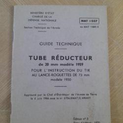guide technique tube réducteur de 20mm 1959