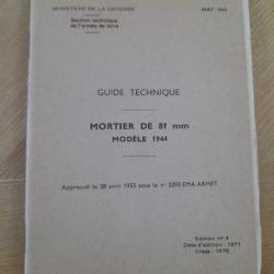 guide technique mortier 81mm 1944