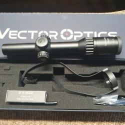 lunette VECTOROPTICS série CONTINENTAL modèle 1-8x24 T réticule lumineux tactical VEC-T8M ( MIL )