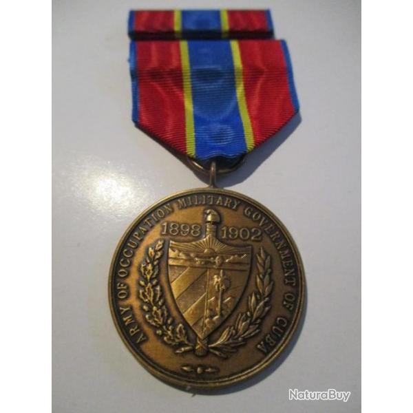 Army of Occupation Cuba Medal 1898-1902