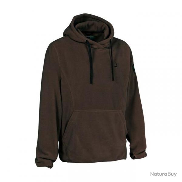 Sweat polaire capuche Percussion marron TS (Taille 2)