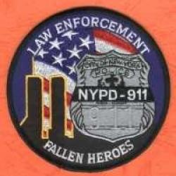Ecusson Law Enforcement Fallen brothers NYPD-911