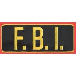 Patch dorsale FBI noir avec colle