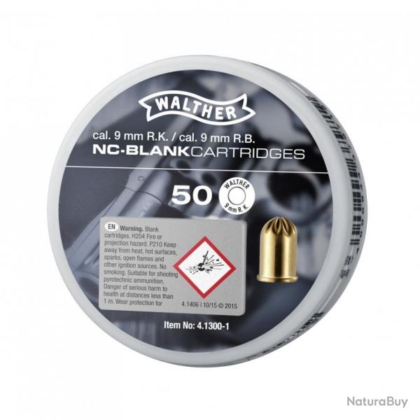 Cartouches  blanc 9mm RK WALTHER X50