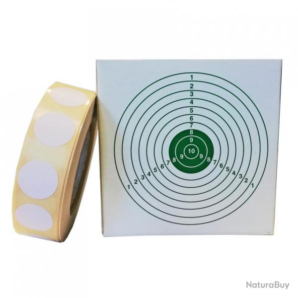 Gommettes blanches pour diam 19mm boite de 1000
