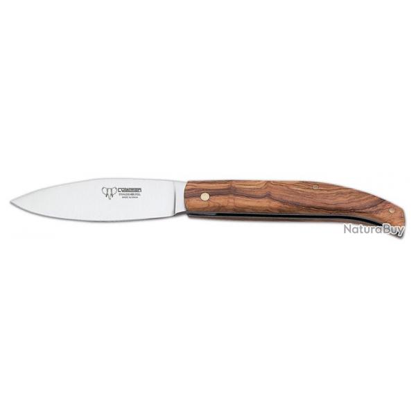 Couteau fermant Cudeman C418L Manche bois d'olivier lame 9,5cm