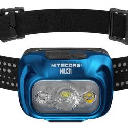 Lampe frontale nitecore NU31 bleu/noir 550lm portée 145M rechargeable USB