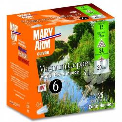Boite de 25 Cartouche Mary arm magnum copper 34 cal.12/76mm N°6 34G