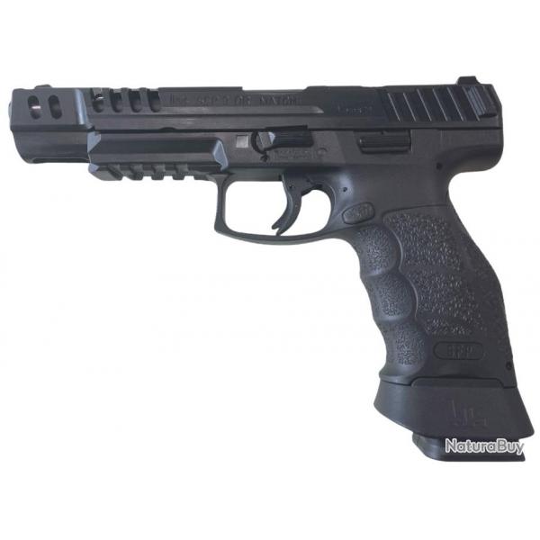 Pistolet Heckler&Koch SFP9 Or match push button noir cal.9MM para SA 20cps 140mm