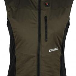 Gilet chauffant Gerbing chasse ajuste kaki/noir sans mache T.XXXL