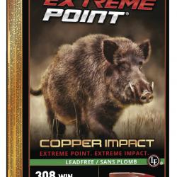 Boite de 20 cartouches Winchester Extrême point lead free cal. 308 win 150gr 9,72G