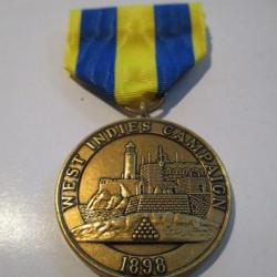 West Indies Campaign Medal 1898 Navy