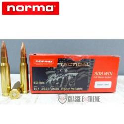 50 Cartouches NORMA Vm Tactical 147Gr Cal 308 Win