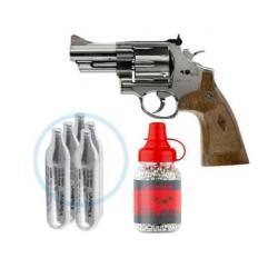Pack Revolver Smith&Wesson M29 3" CO2 Cal BB/4.5mm polished and blued