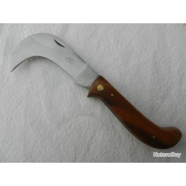 couteau serpette hrisson 18 cm manche bois