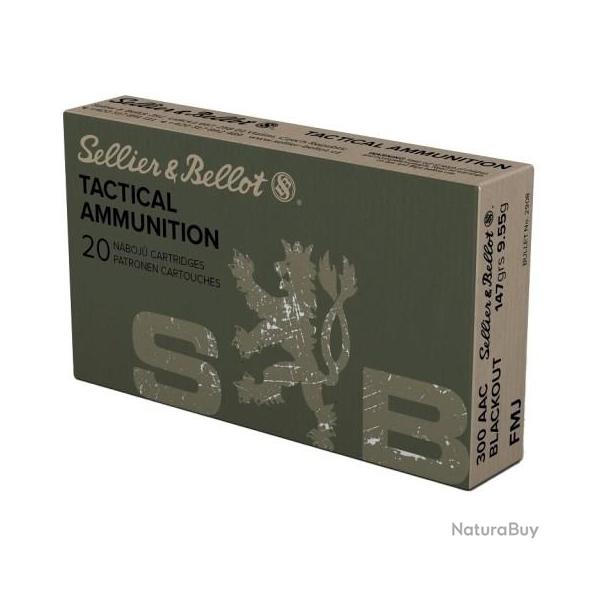 BALLE S&B SELLIER & BELLOT CAL.300 AAC BLACKOUT FMJ 9.55G 147GR PAR 60