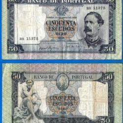 Portugal 50 Escudos 1960 Europe Billet Escudo Pereira De Mello