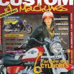 custom machines le magazine du cruising les 7 premiers numéros + 3 , revues moto , harley davidson