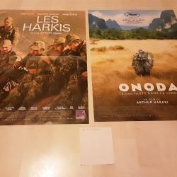 Lot de deux affiches de cinéma  les harkis ,  onoda
