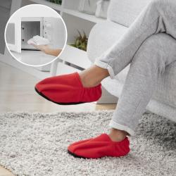 Chaussons chauffants micro-ondes Rouge