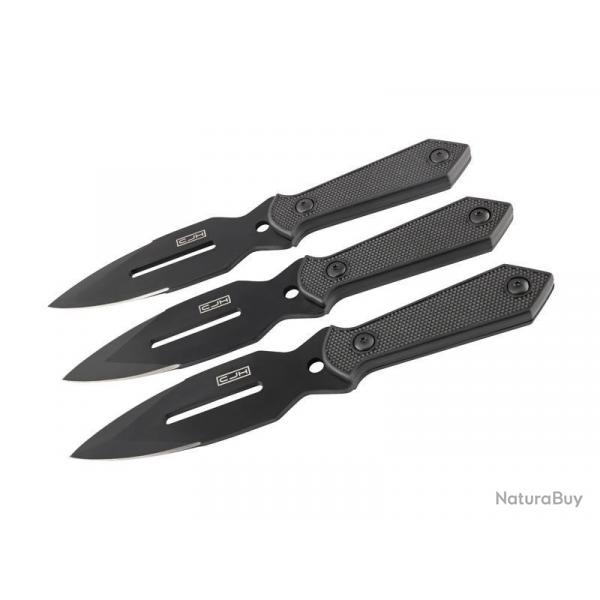 HERBERTZ - Couteau de Lancer ABS Noir (x3)