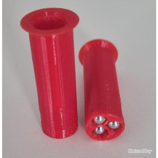 Chevrotines rutilisable rouge billes acier 6 mm pour cal 68 Umarex T4E HDS 68.