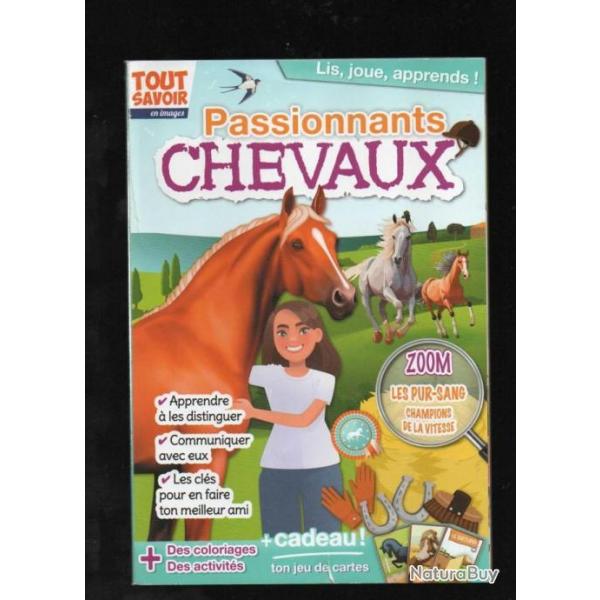 passionnants chevaux lis,joue, apprends! tout savoir en images