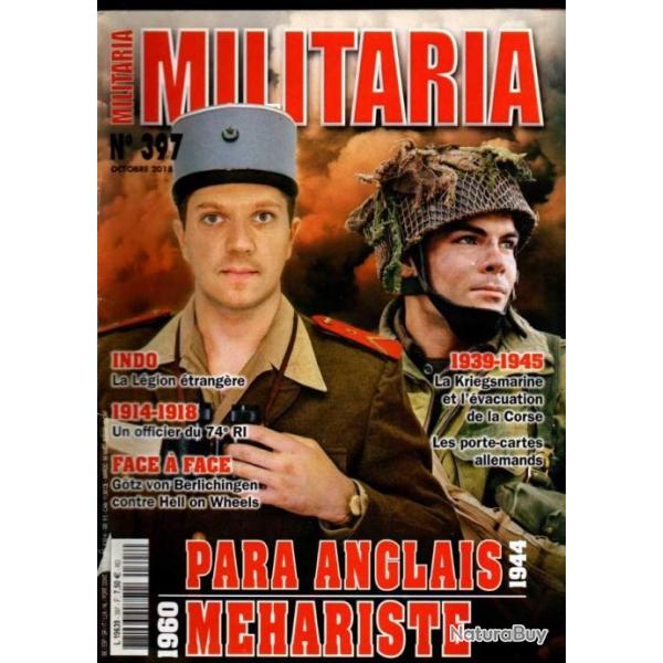 Militaria magazine 397 1960 mhariste, porte-cartes allemands, lgion trangre indochine,