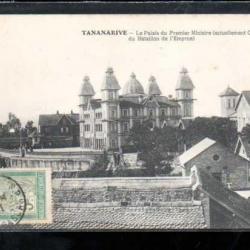 madagascar le palais du 1er ministre caserne du bataillon de l'emyrne carte postale ancienne , cpa