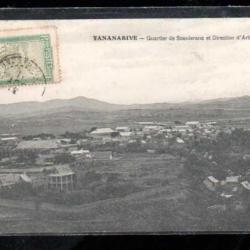 madagascar tananarive  quartier de soanierana st direction d'artillerie carte postale ancienne , cpa