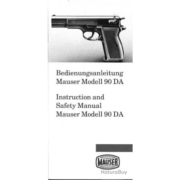 notice pistolet MAUSER 90 DA dmontage / entretien (envoi par mail) - VENDU PAR JEPERCUTE (m1800)