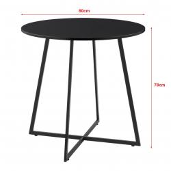 Table de salle à manger 78 x 80 cm noir 03_0008709