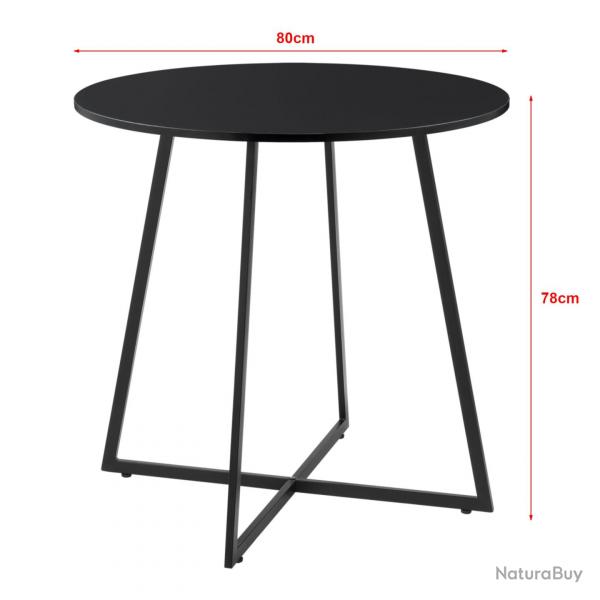 Table de salle à manger 78 x 80 cm noir 03_0008709
