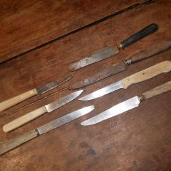Lot de 7 couteaux anciens divers - livraison gratuite