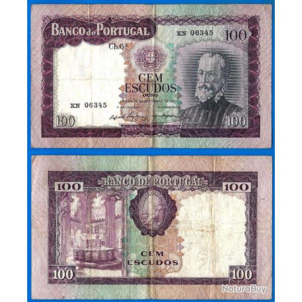 Portugal 100 Escudos 1961 Billet Escudo Pedro Nunes