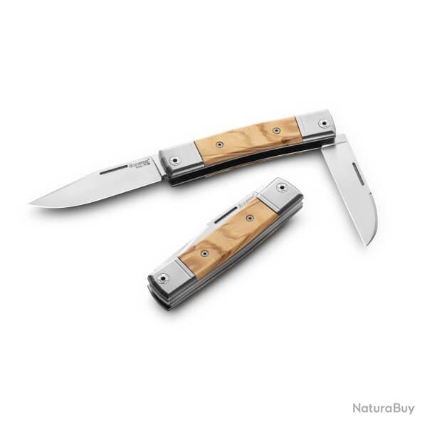 BM13.UL Couteau pliant Lionsteel "Bestman" 2 lames manche olivier