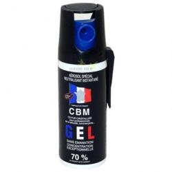 Bombe lacrymogène GEL CS 50ml avec clip - CBM (fabriqué en France)