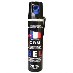 Bombe lacrymogène GEL CS 75ml avec clip - CBM (fabriqué en France)