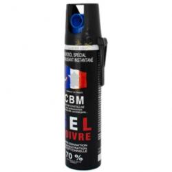 Bombe lacrymogène GEL POIVRE OC 75ml avec clip - CBM (fabriqué en France)