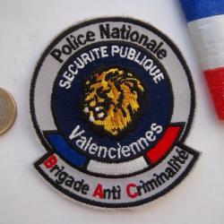 écusson collection de la Brigade Anti Criminalité de Valenciennes