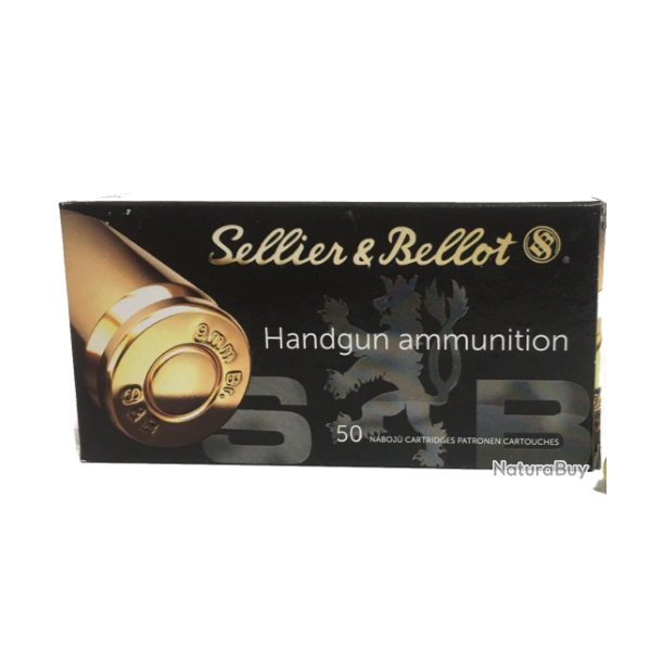 Boites de 50 munitions  9mm court 380 acp 92 grains Sellier Bellot ou fiocchi ppu celons arrivage