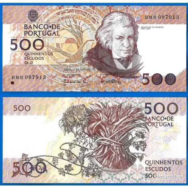 Portugal 500 Escudos 1989 Mouzinho Billet Escudo