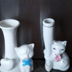 Mini vases décor chats