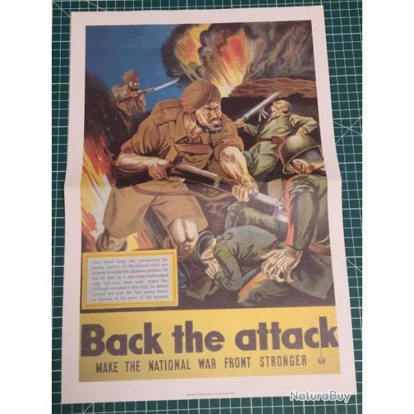 AFFICHE PROPAGANDE 39/45, REPRODUCTION 28 X 41,5 CM,  WW2 (13)